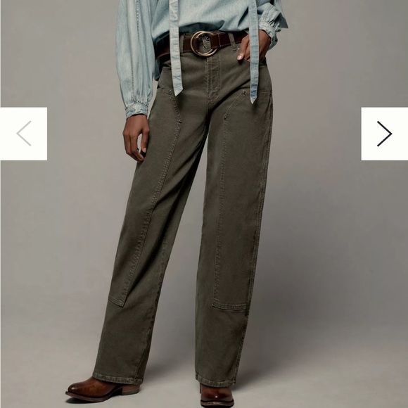 PAIGE Alexis Workwear High-Rise Tapered Jeans